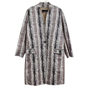 Blank NYC Anthropologie Snake Charmer Faux Suede Longline Jacket Size XS